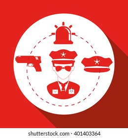 police icon design, vector illustration