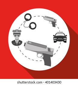 police icon design, vector illustration