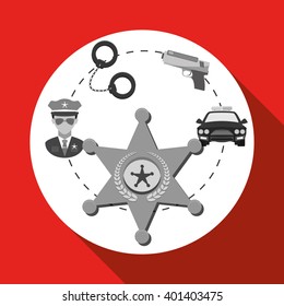 police icon design, vector illustration