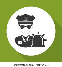 police icon design, vector illustration