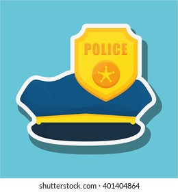 police icon design, vector illustration