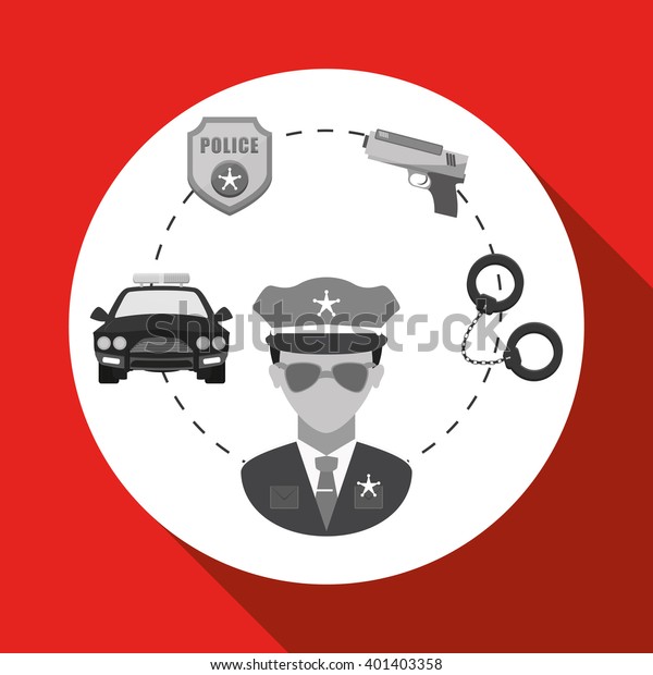 police icon design,\
vector illustration