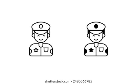 Police icon design with white background stock illustration