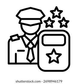 Elemento De Icono De Policía Para Diseño Y Vector