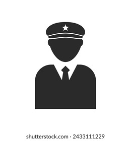 Police icon flat design vector