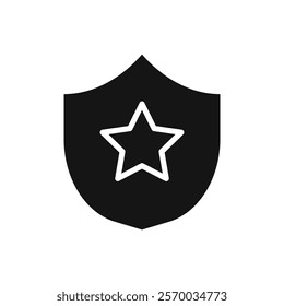 Police icon Flat simple outline set