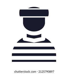 a police icon with flat style. suitable for crime design.