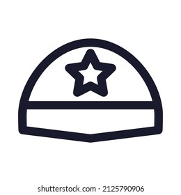 ein Polizeisymbol mit flachem Stil. geeignet für Kriminalitätsdesign.