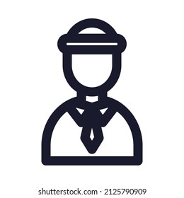 ein Polizeisymbol mit flachem Stil. geeignet für Kriminalitätsdesign.
