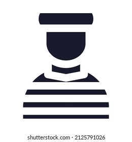 a police icon with flat style. suitable for crime design.