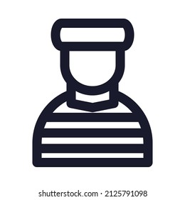 un ícono de la policía de estilo plano. adecuado para el diseño de delitos.