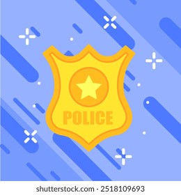 Police Icon Icon. Flat style. Vector icon.