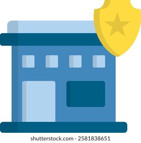 Police Icon Flat Vector Illustration