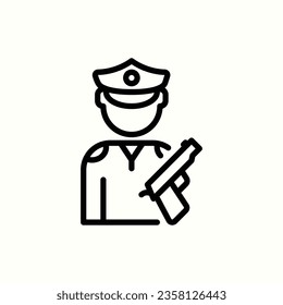 police icon, isolated icon in light background, perfect for website, blog, logo, graphic design, social media, UI, mobile app