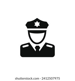 Police icon isolated on white background