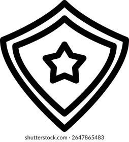 Police icon with line and simple style

