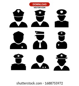 Police Icon Or Logo Isolated Sign Symbol Vector Illustration - Collection Of High Quality Black Style Vector Icons
