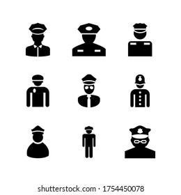 police icon or logo isolated sign symbol vector illustration - Collection of high quality black style vector icons
