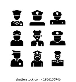 police icon or logo isolated sign symbol vector illustration - Collection of high quality black style vector icons
