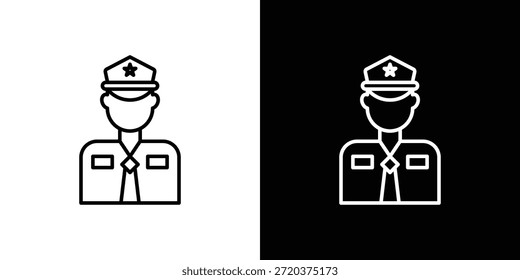 Icono de la policía. Diseño de Vector minimalista. Trazo editable. EPS10