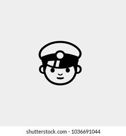 Police icon. Police officer icon. Vector police officer icon