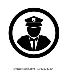police icon on white background
