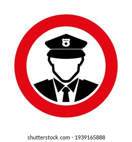 police icon on white background