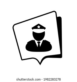 police icon on white background