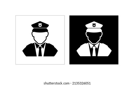 police icon on white background