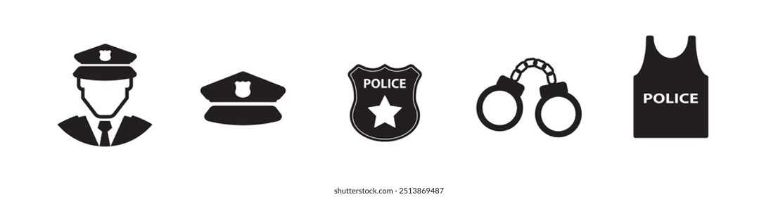 police icon on white background