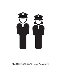 police icon on white background	
