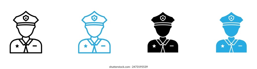 Police Icon Perfect for Law Enforcement and Security Themes