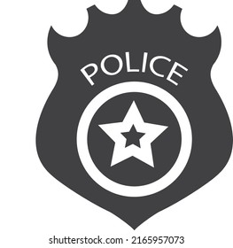 Police icon, security symbol vector