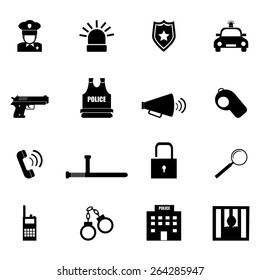 conjunto de iconos de la policía