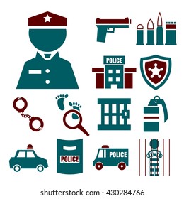 police icon set
