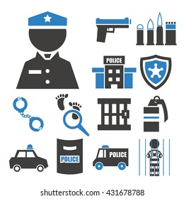 police icon set