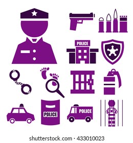 police icon set