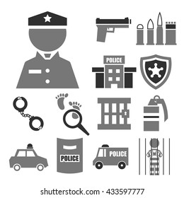 police icon set