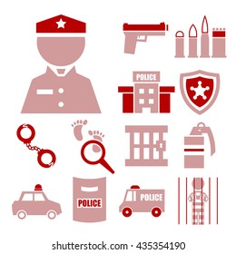 police icon set