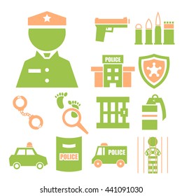 police icon set