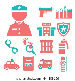 police icon set