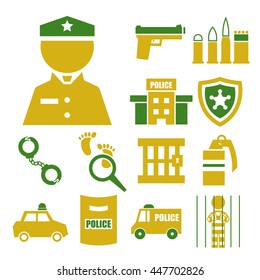 police icon set