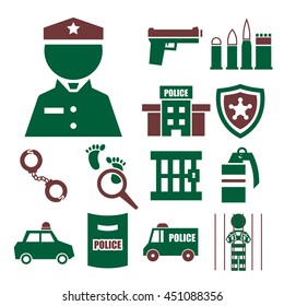 police icon set