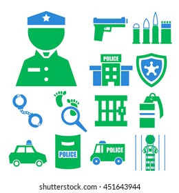police icon set