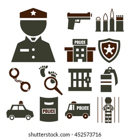 police icon set