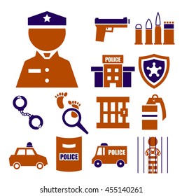police icon set