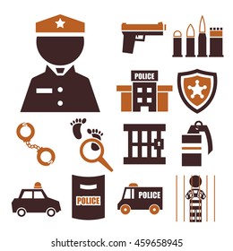 police icon set