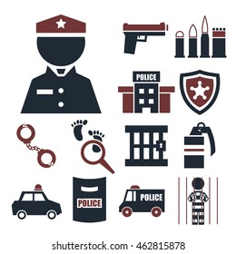 police icon set