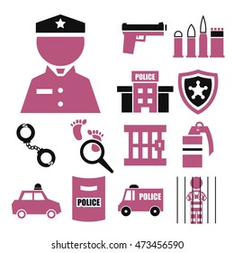 police icon set