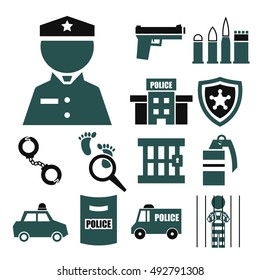 police icon set